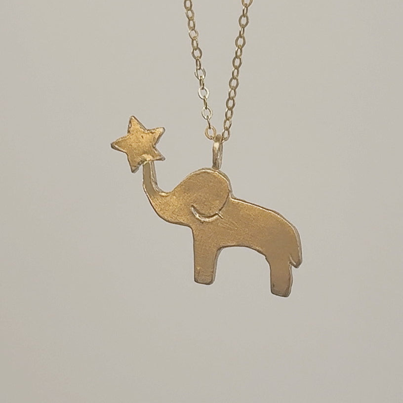 Circus Elephant Pendant  (one metal) image 0