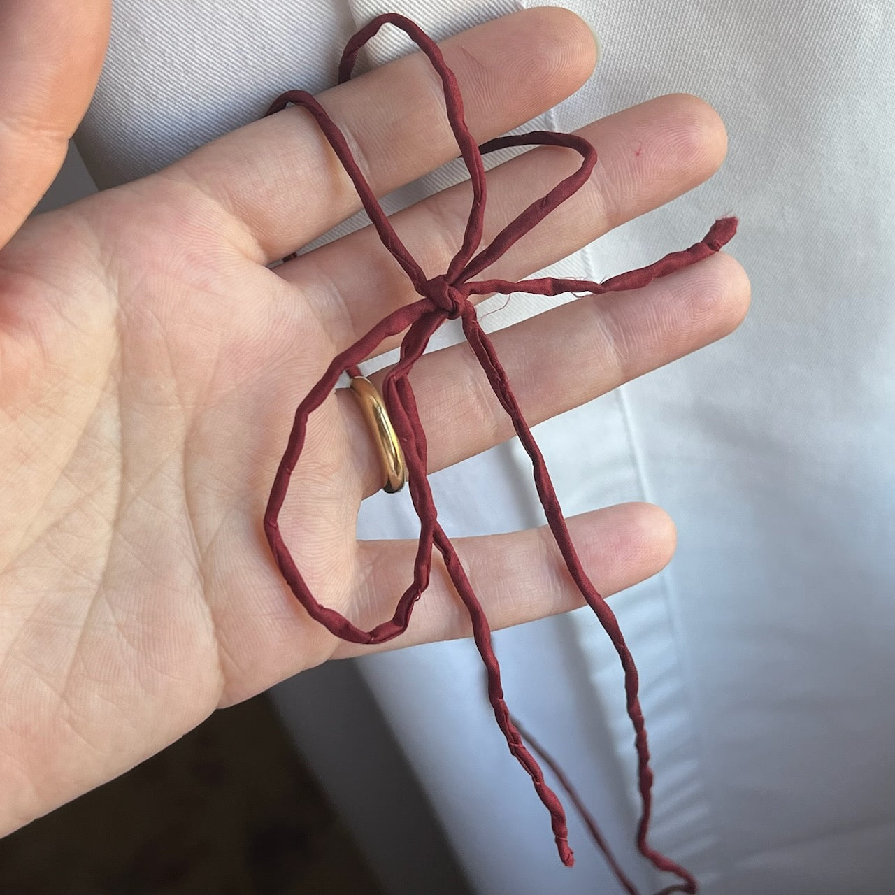 Rose Red Silk Cord image 1