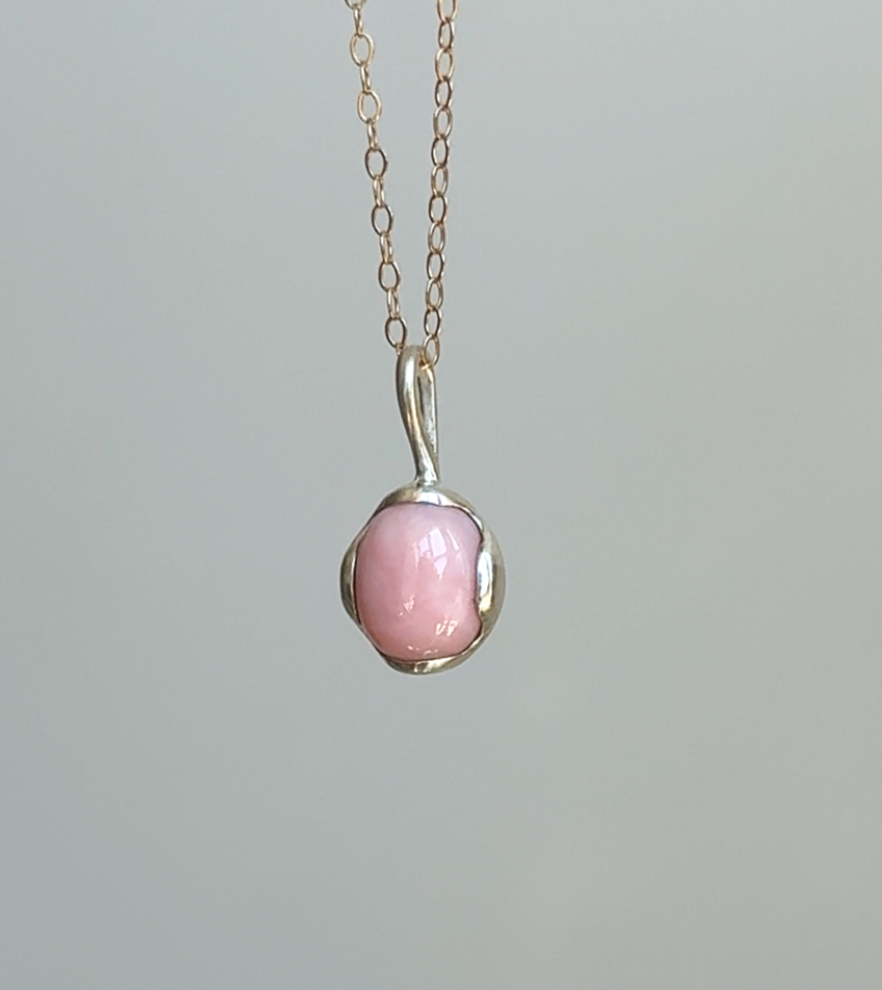Pink Opal Candy Pendant — Made to Order