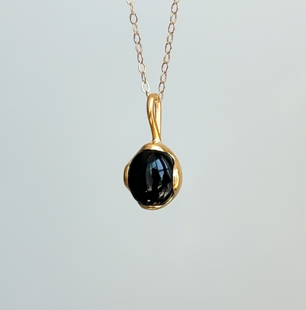 Black Onyx Candy Pendant — Made to Order
