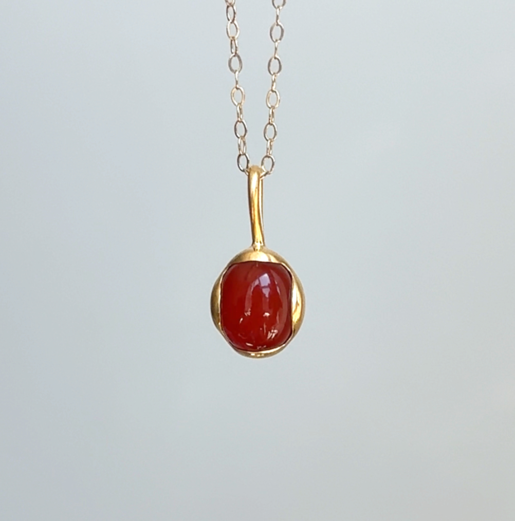 Carnelian Candy Pendant — Made to Order