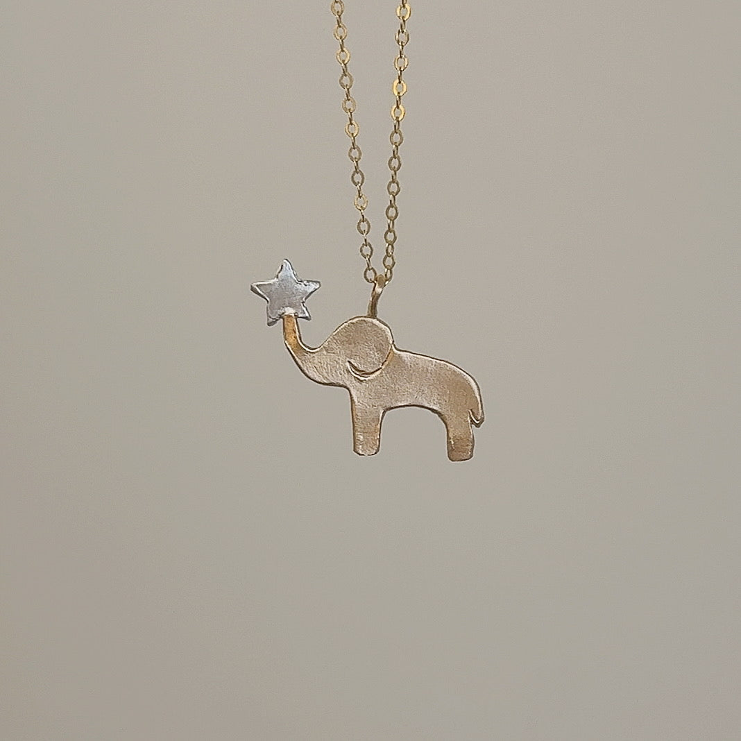 Circus Elephant with Star Accent Pendant image 1