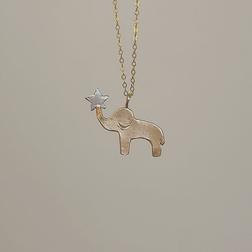 Circus Elephant with Star Accent Pendant image 1