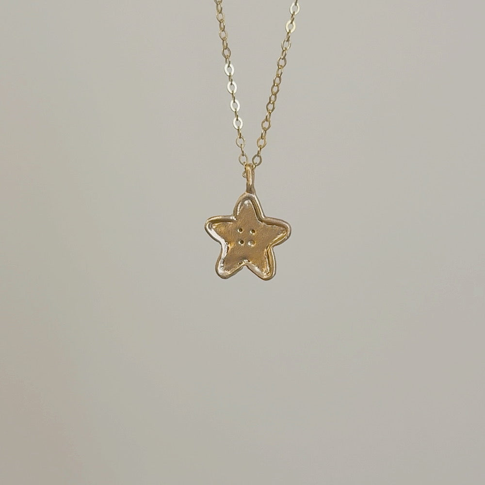Star Button Necklace image 0